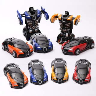 🔥【熱銷】變形 汽車 機器人 撞擊變形金剛 玩具車 環保無需電池 自動變形 汽車人 模型車 玩具 汽車認知 動手能力