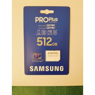 SAMSUNG 三星 PRO Plus 512GB microSDXC UHS-I U3 A2 V30 記憶卡