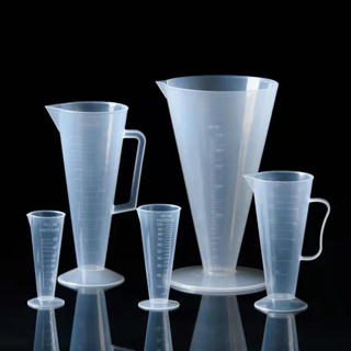25/50/100ml 三角量杯實驗室塑料錐形量筒用於廚房實驗室