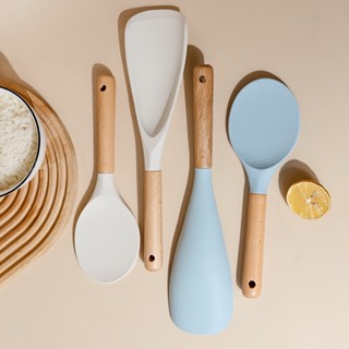 APPKER 簡易矽膠廚房工具 不粘飯抹刀勺子打蛋器鏟勺湯用具套裝 日式廚具 家用工具廚房配件 耐熱