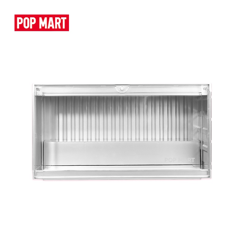 POPMART泡泡瑪特 POP MART 集裝箱發光手辦展示盒（真空電鍍銀）手辦道具玩具創意禮物盲盒