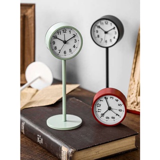 🔥現貨速發+免運🔥鬧鐘簡約北歐風格學生用靜音床頭鐘錶創意個性檯鐘桌面擺件小座鐘