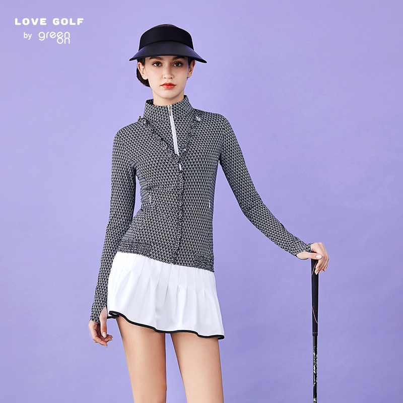 LG 高爾夫服裝女上衣長袖防晒透氣女裝顯瘦緊身golf運動衣服高級 LG2181抗UV