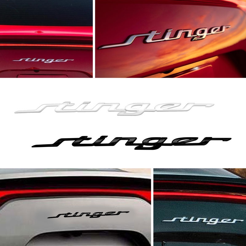 起亞 Stinger Logo GT Line 改裝貼花配件的三維 ABS 塑料標誌汽車側徽章裝飾後行李箱貼紙