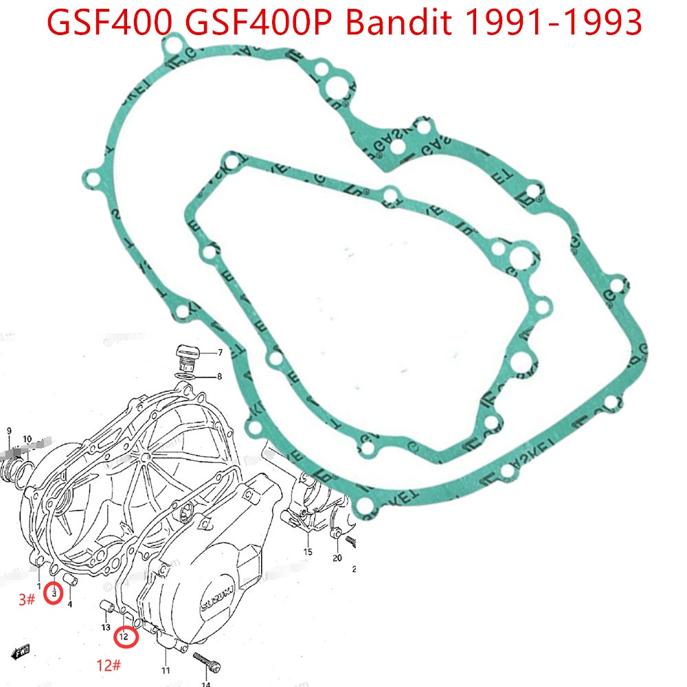 ★MYF★盜匪400 Bandit GSF400 1991-1993發電機離合器蓋密封墊