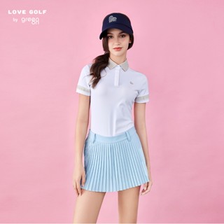 LG 高爾夫服裝女短袖T恤白色春夏季新款上衣速乾golf運動服女Polo衫 LG2198練習