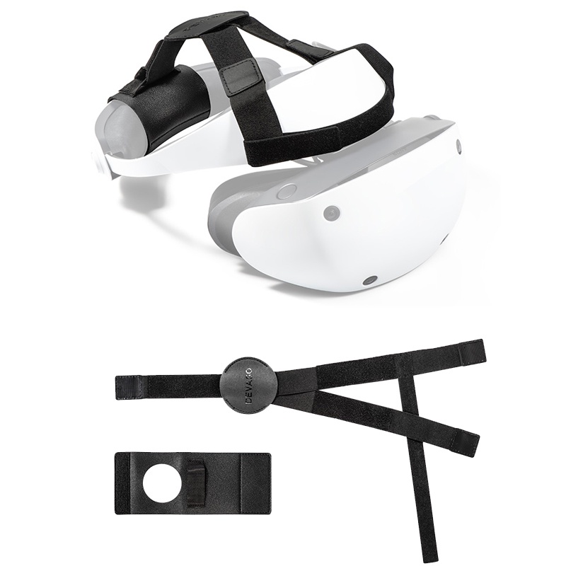 Devaso 可調節頭帶,適用於 PlayStation VR2、舒適柔軟的 PSVR2 帶、減壓輕量級 PS5 VR2