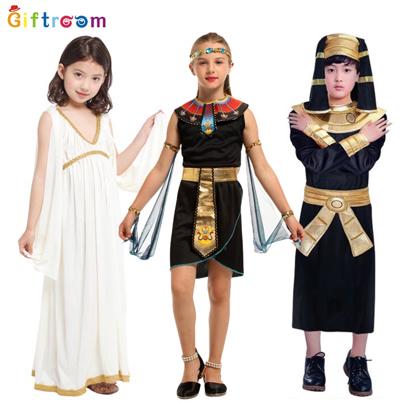 萬聖節服裝 cosplay兒童衣服埃及法老豔后公主舞會表演表演服飾huamgkaice