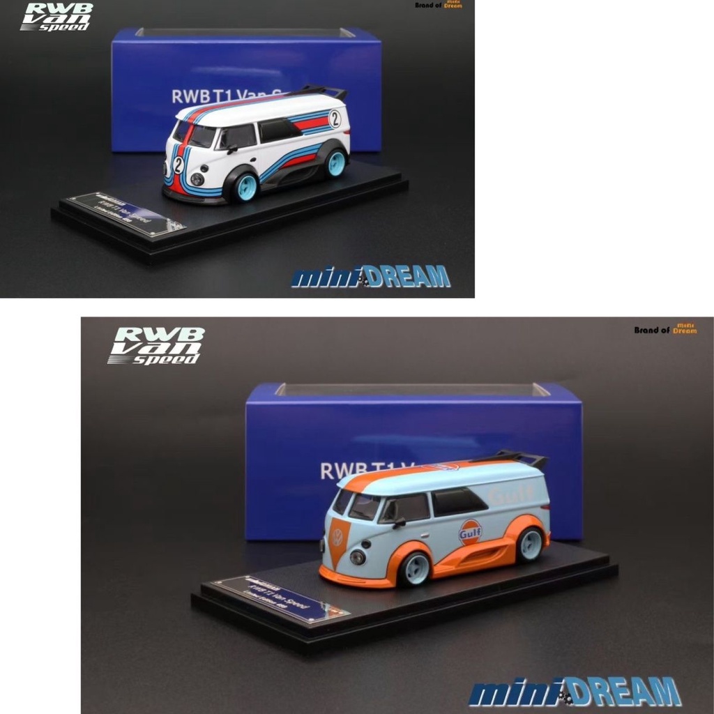 miniDREAM合金1:64房車模型T1麵包車Van Speed寬體改裝適用於大眾