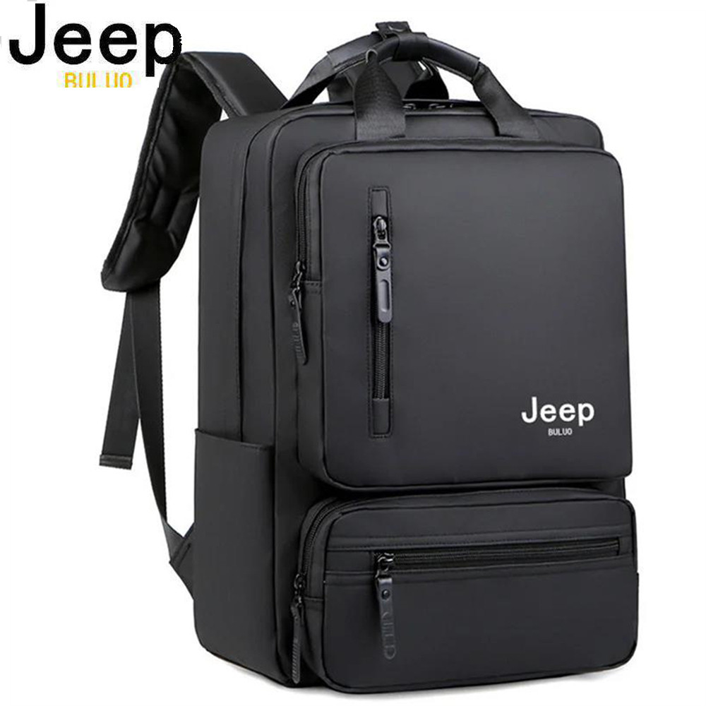 Jeep buluo 品牌休閒大容量功能背包電腦包新款男士包 15 英寸筆記本電腦旅行尼龍包男士通勤運動 -513