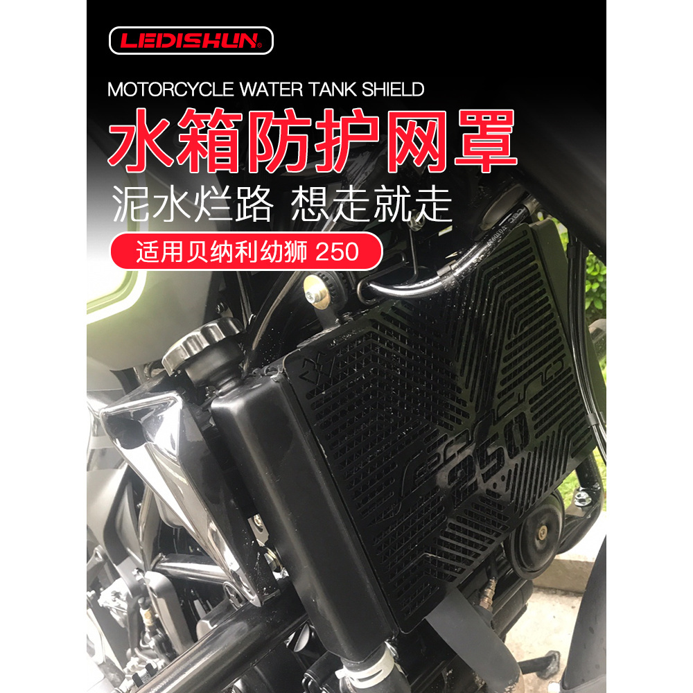 【機車改裝】LEDISHUN適用貝納利幼獅250改裝Leoncino250水箱網護罩保護網散熱