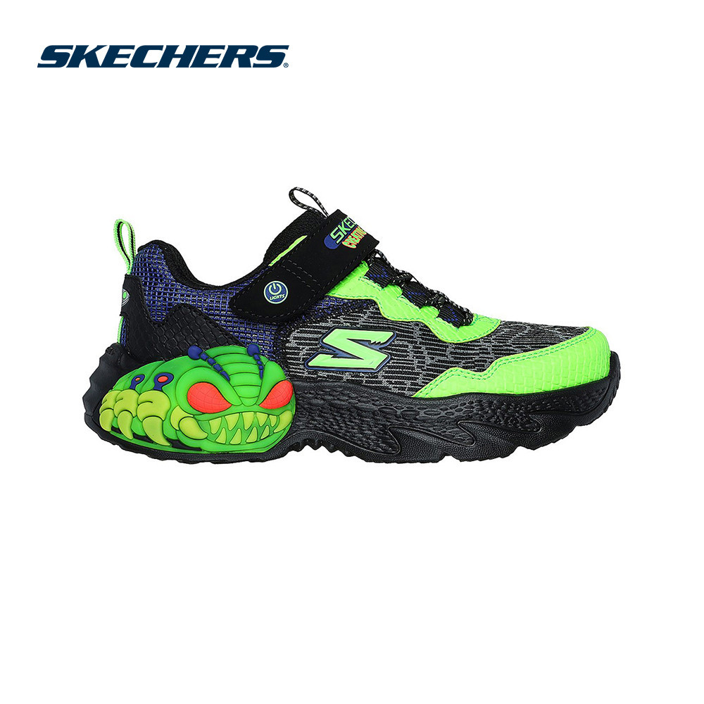 思克威爾 Skechers 男童 S-Lights 生物燈鞋 - 400617L-bklm Kasut 運動鞋,Buda