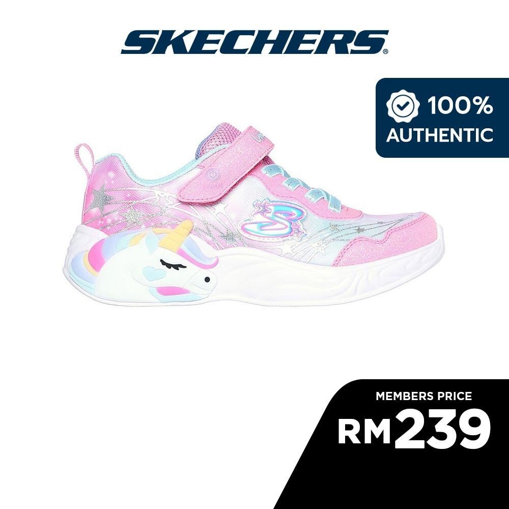 思克威爾 Skechers 女童 S-Lights 獨角獸夢想如意魔法鞋 - 302299L-包