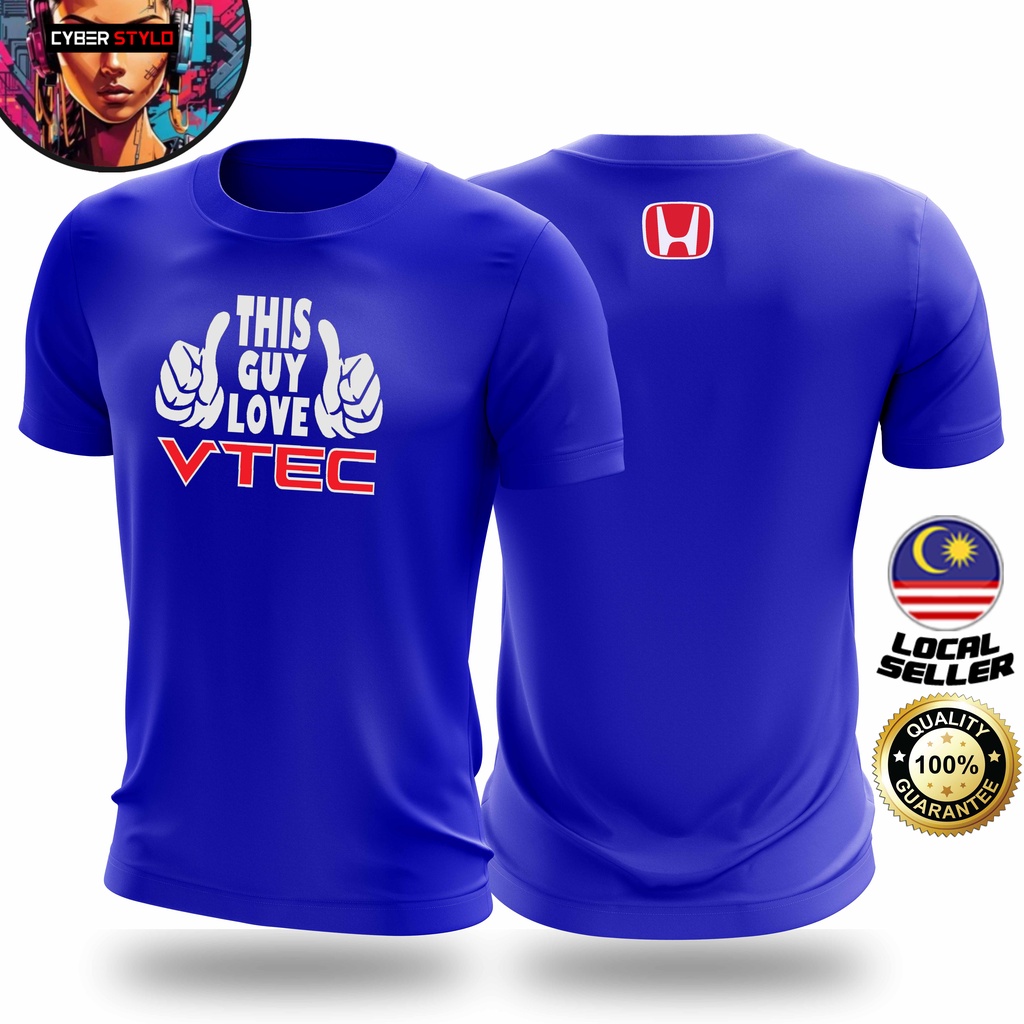 HONDA 本田 VTEC V-TEC T 恤 100% 棉圓領思域城市雅閣 R 型 FD FE FL EG EK EF