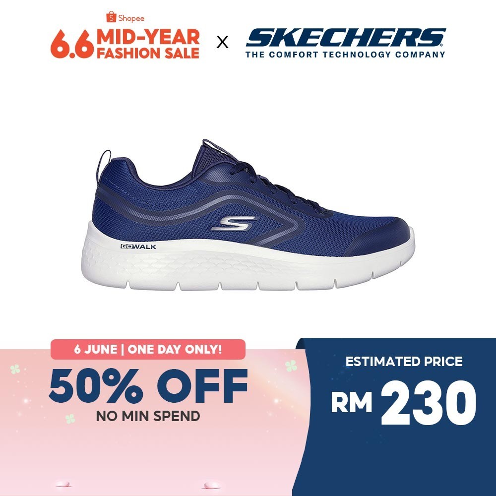 思克威爾 Skechers 男士 GOwalk Flex 步行鞋 - 216508-NVY 風冷 Goga Mat Ka