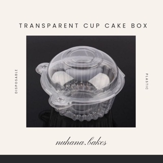 透明杯子蛋糕盒可愛包裝/圓頂盒/塑料一次性/水果(25個)
