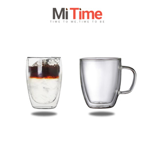 雙層玻璃杯咖啡玻璃杯馬克杯雙層玻璃茶杯帶把手