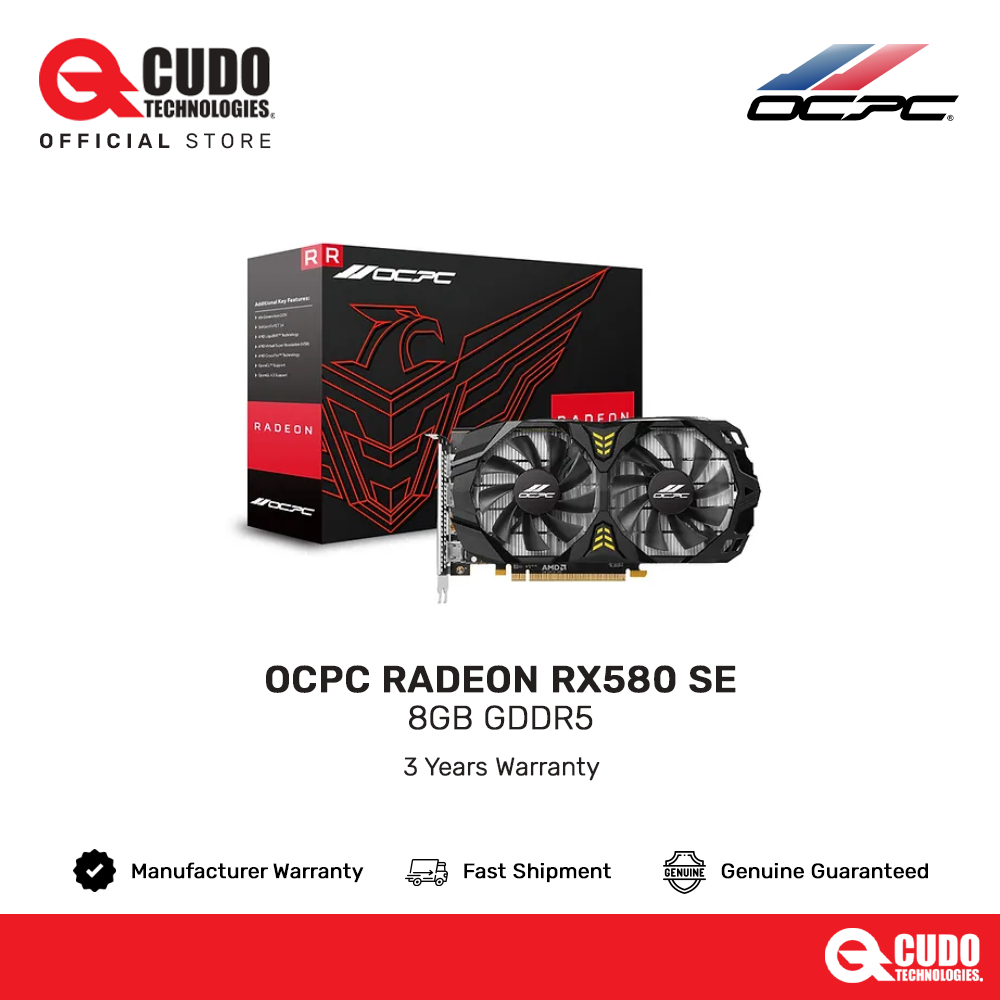 Ocpc AMD Radeon RX 580 8GB SE GDDR5 顯卡 (OCVARX580G8SE)