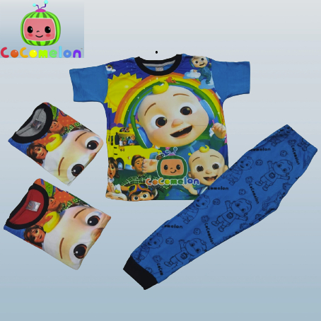 Cocomelon 兒童平紋針織睡衣 - 顏色隨機(1-6 歲)兒童睡衣男孩女孩睡衣奴隸男士女孩卡通