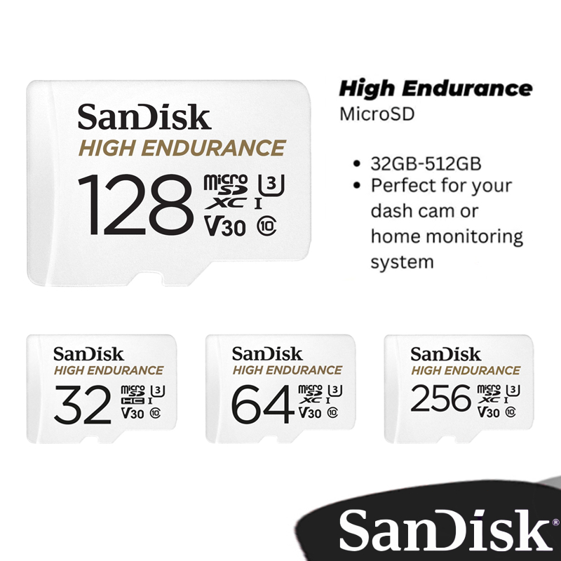 SANDISK 用於行車記錄儀 / CCTV V30 U3 SDXC 存儲卡的閃迪高耐力 (128GB/100MB/s)