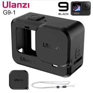 Ulanzi G9-1 矽膠套保護套 + 鏡頭蓋 + GoPro HERO 11 10 9 黑色掛繩腕帶