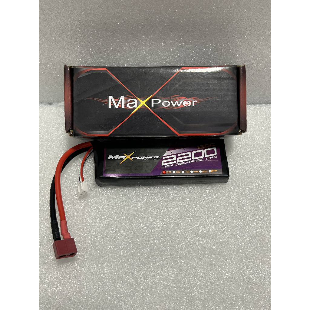 Maxpower 2200mAh 120c 2s Lipo Rc 電池 [免費鋰電池]