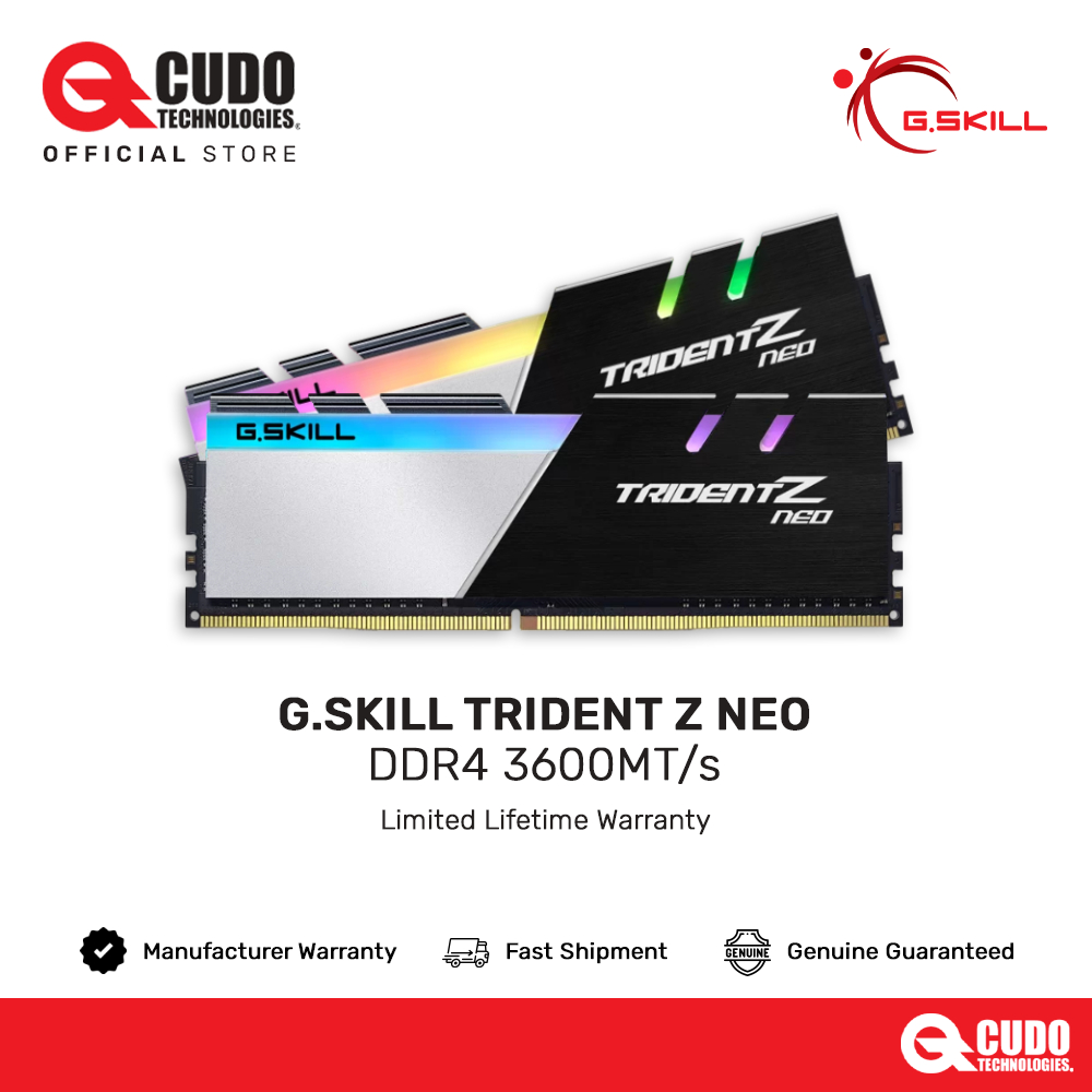 G.skill 三叉戟 Z NEO 32GB (2x16GB) DDR4 3600MHz 內存 (F4-3600C18D