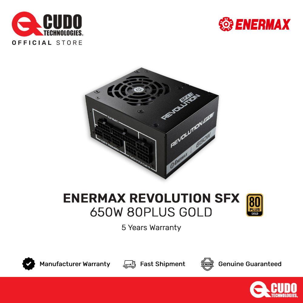 Enermax Revolution SFX 650 瓦 80Plus Gold 認證全模塊化 PSU (ERV650S
