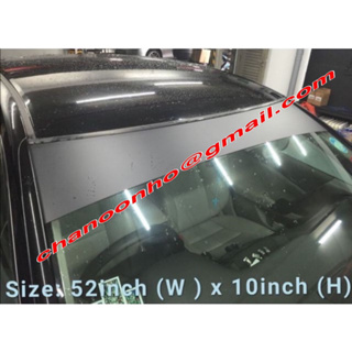 汽車擋風玻璃貼紙啞光黑色適用於車內外 10 英寸 X 52 英寸