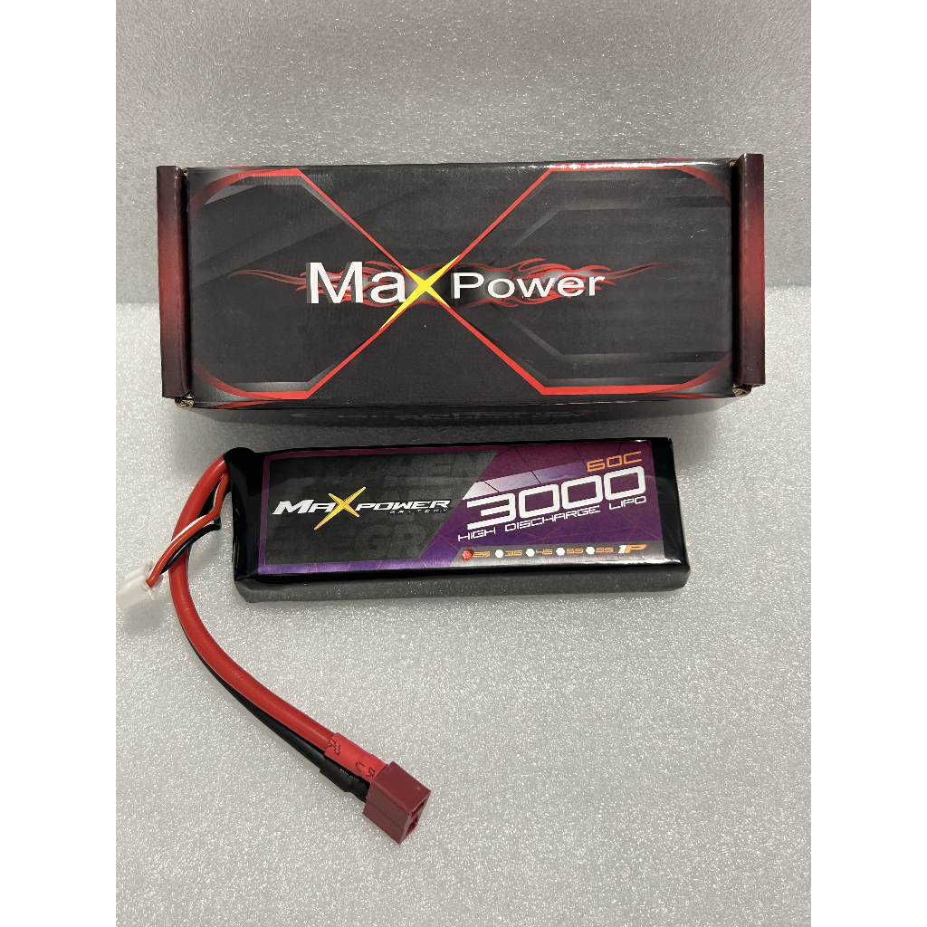 Maxpower 3000mAh 60c 2s Lipo Rc 電池 [免費鋰電池]