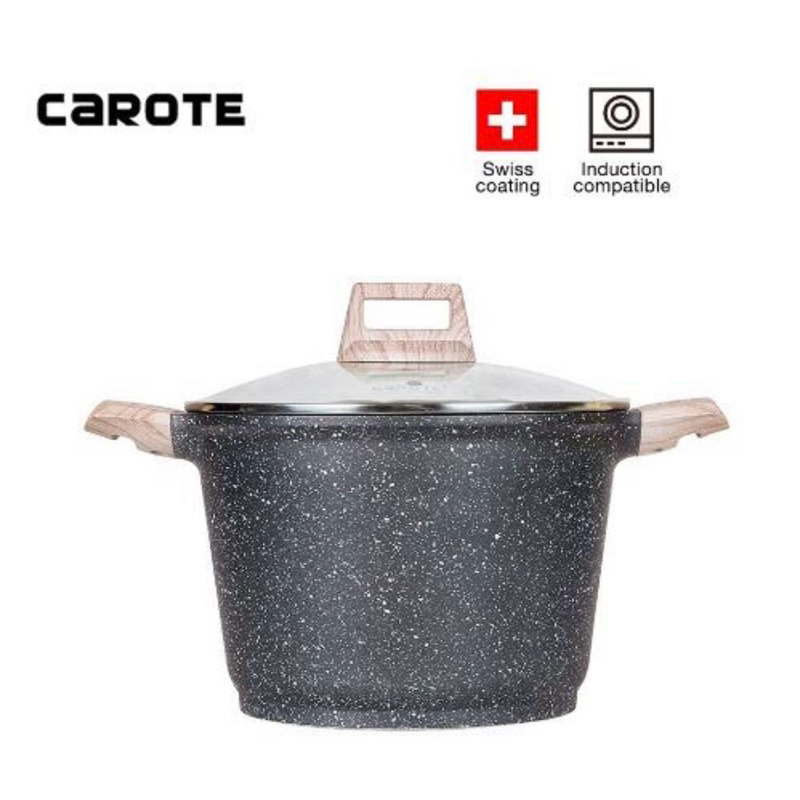 Carote Essential 木質不粘鍋 24cm 砂鍋