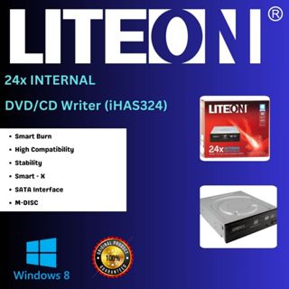 Liteon 24x 內部 DVD/CD 刻錄機 (iHAS324) 黑色