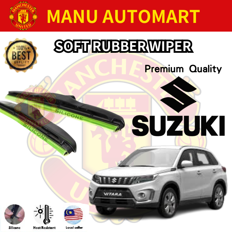 SUZUKI 適用於鈴木 Sx4、Vitara、Apv、Alto、Jimmy、Swift 的德國軟橡膠雨刷器 (PC)