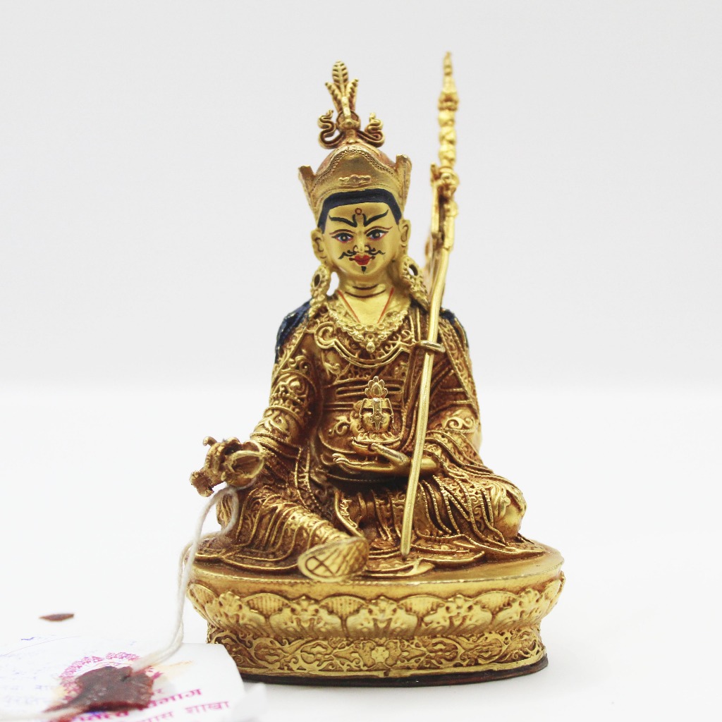 【起璽Qi Xi】鎏金蓮花生大士小佛像 4寸金身 Golden Padmasambhava Mini Buddha St