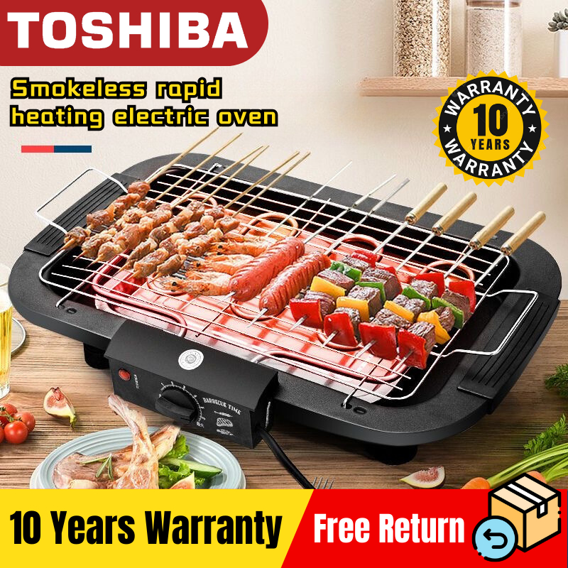 東芝 Toshiba家用燒烤工具鑄鐵電烤爐無菸燒烤健康無菸燒烤機野營配件