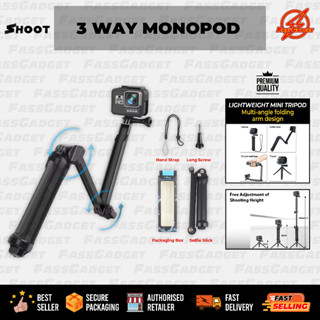 Insta360、gopro、dji、sjcam、akaso 的 3 路獨腳架