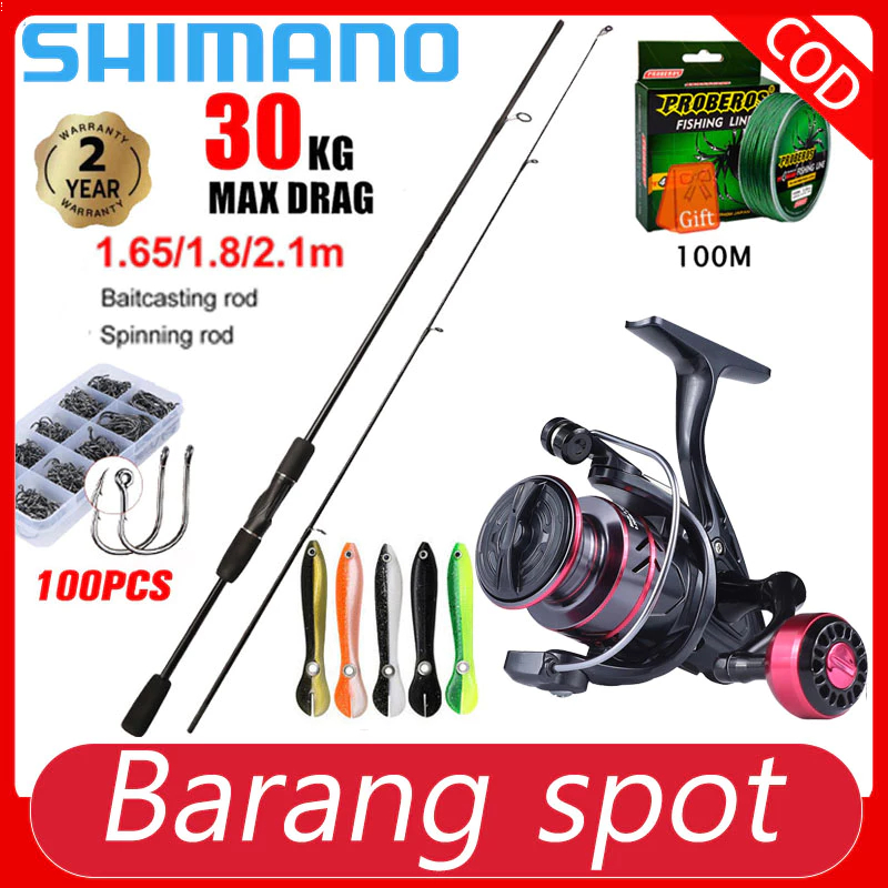 Shimano 釣魚竿 5.2:1 旋轉卷線器 Pancing 套裝 ​帶魚餌套裝的釣魚線輪