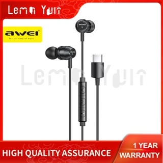 Awei TC-5 Type C 插頭有線耳機迷你低音立體聲入耳式線控耳機
