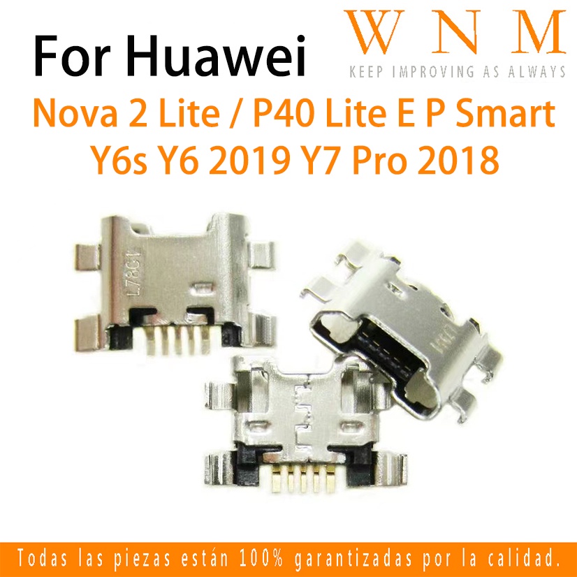 高品質 50 件微型 USB 充電底座充電端口插孔插座連接器適用於華為 Nova 2 Lite P40 Lite E P