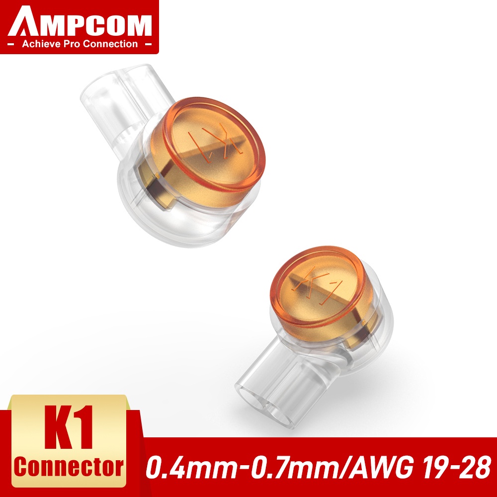 Ampcom 50/100PCS K1/K2 RJ45 連接器壓接連接端子 UY1 連接器防水接線以太網電纜電話線終端