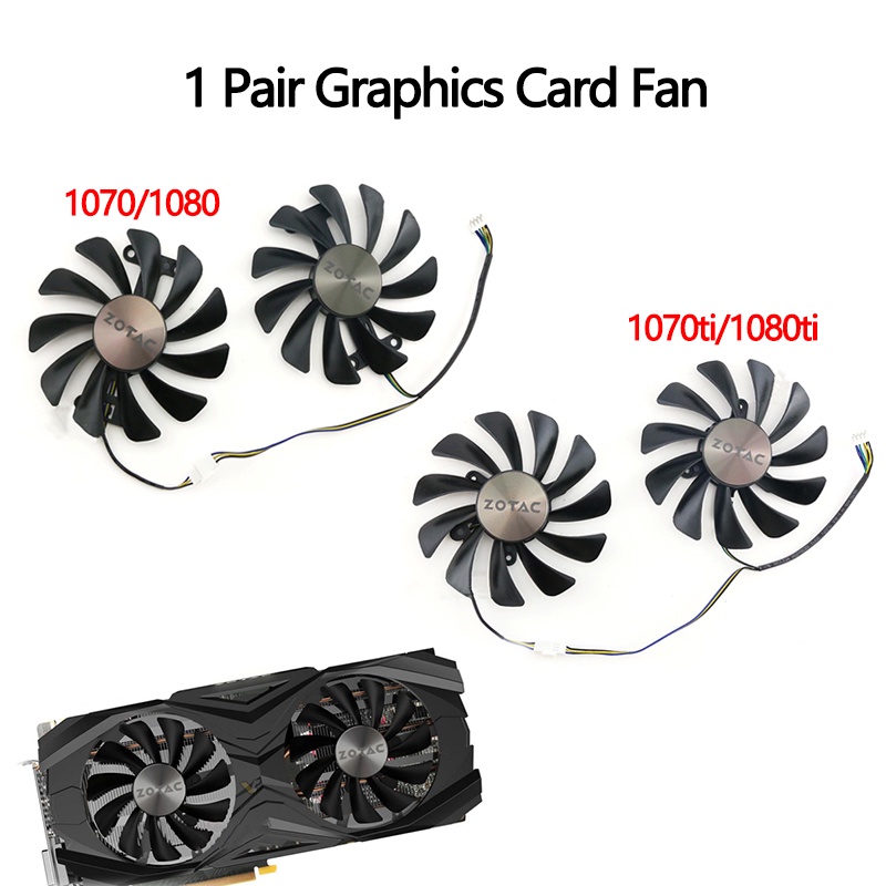 ZOTAC Gaa8s2u顯卡風扇gpu散熱風扇適用於索泰gtx1080ti 1080 1070ti 1070AMP版