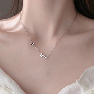 Rinhoo 時尚女式白色 K 流蘇蝴蝶項鍊項鍊鏈首飾禮物尺寸 36+5cm