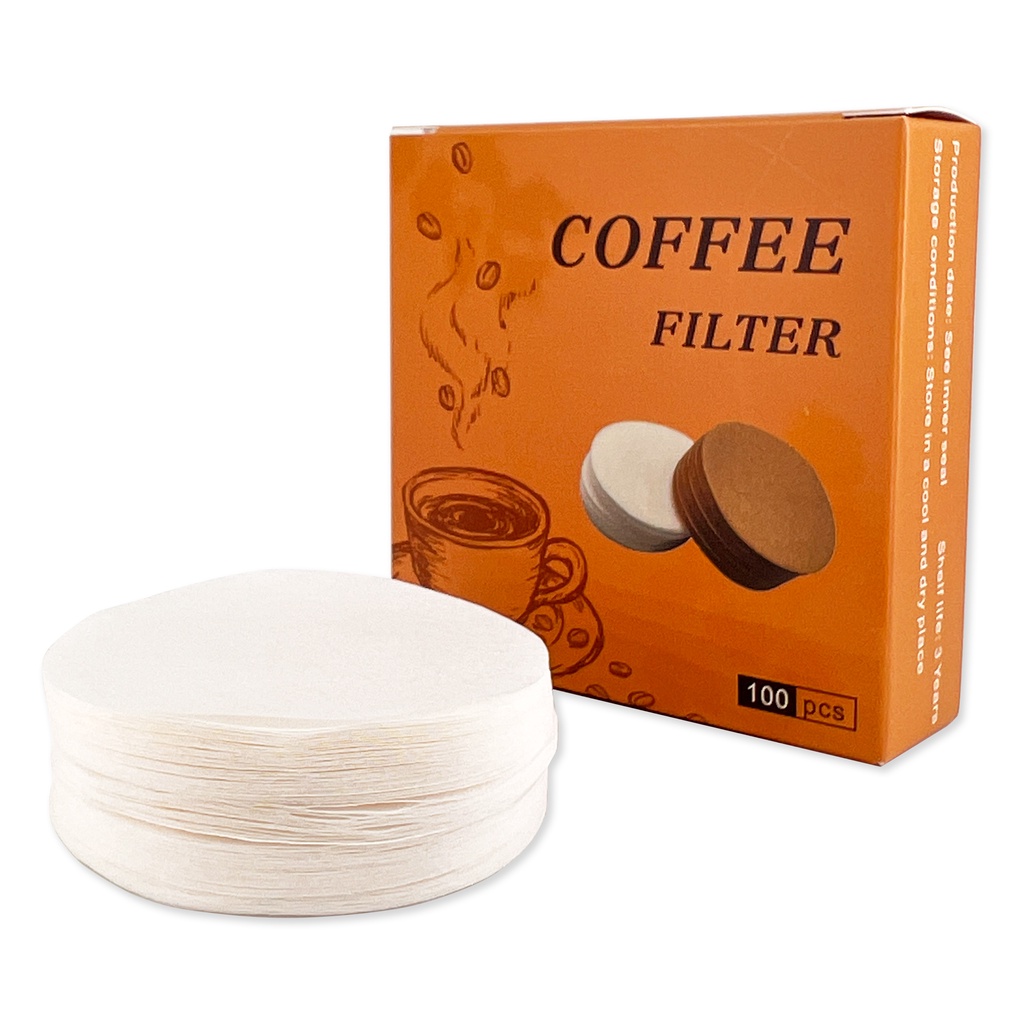 Neouza 濃縮咖啡紙過濾器圓形用於濃縮咖啡機 Portafilter 摩卡壺 100 件一次性冰球篩網未漂白