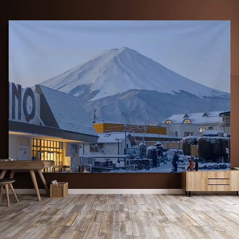 【讓家更加溫暖】富士山墻面裝飾超大背景布客廳沙發現代簡約臥室壁掛毯床頭掛布