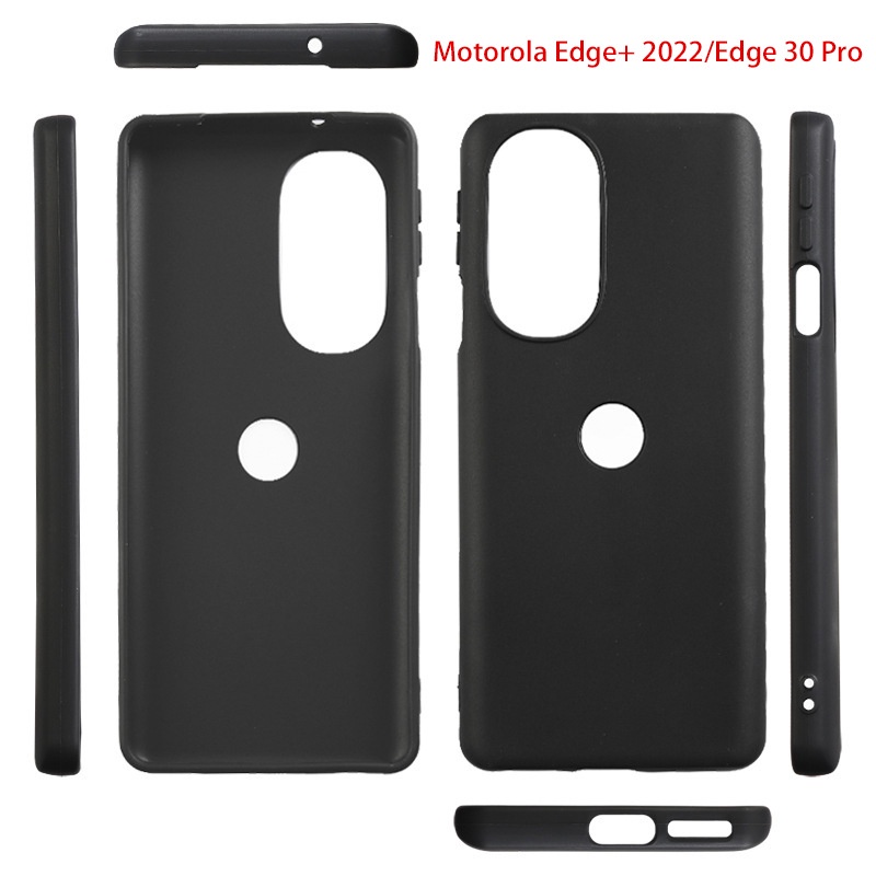 MOTOROLA 摩托羅拉 Moto Edge+ 2022/Edge 30 Pro 手機殼黑色啞光軟 TPU 全保護套