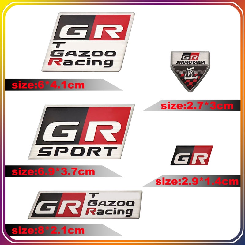 CAMRY Gr Gazoo 賽車標誌徽章貼紙車身裝飾貼花適用於豐田 RAV4 HV YARiS RZ PRIUS RS