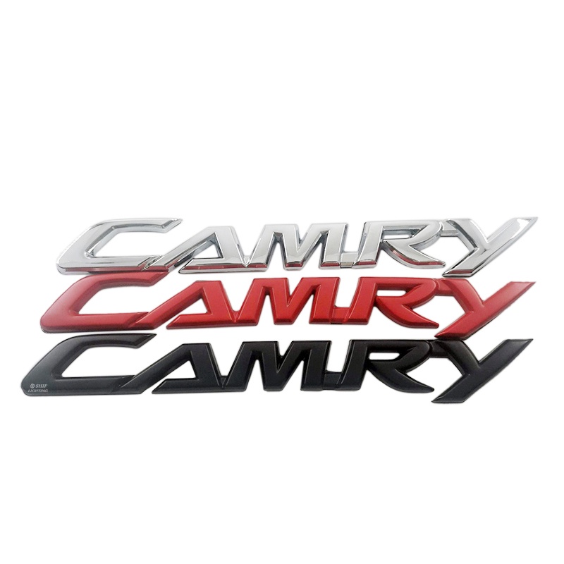 豐田 1 x 金屬 CAMRY 字母標誌汽車汽車後備箱標誌徽章貼紙貼花適用於 TOYOTA CAMRY