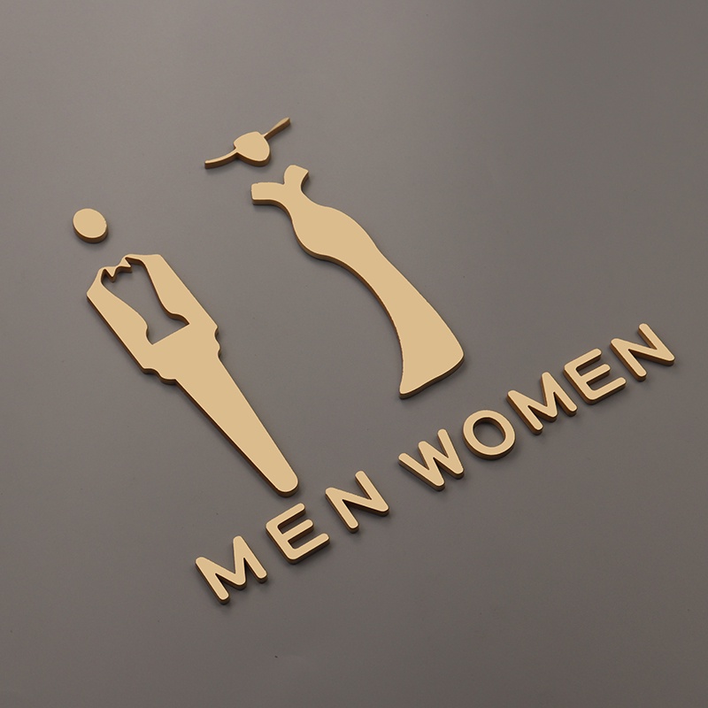 【標牌訂製】門牌洗手間灑店賓館衛生間標識牌創意立體男女廁所門牌WC標誌牌