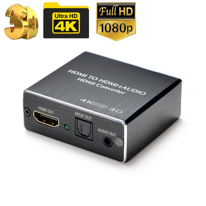 Hdmi 兼容音頻提取器立體聲提取器轉換器光纖 TOSLINK SPDIF + 3.5mm 音頻分配器適配器