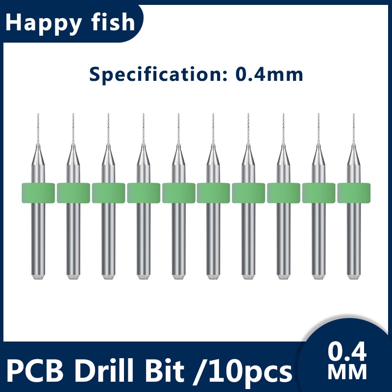 pcb鑽頭 0.4mm/10支装合金鎢鋼快速鑽孔通用鑽孔琥珀蠟鑽頭翡翠珍珠瑪瑙玉石鑽頭